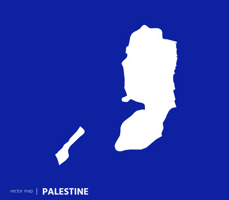 High Detailed Vector Map - Palestineのイラスト素材