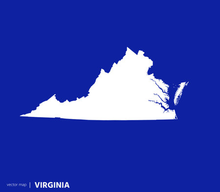 US states map. State of Virginia vector map. you can use it for any needs.のイラスト素材