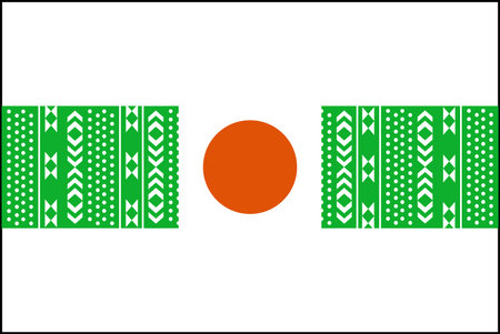 My idea of a new flag of Niger with national pattern.のイラスト素材