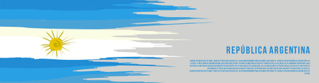 Flag of Argentina, Republic of Argentina. Template for award design, an official document with the flag of Argentina.のイラスト素材