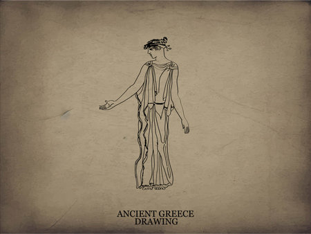Ancient Greece decorative vector illustration. traditional ethnic ornamentのイラスト素材