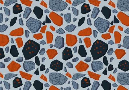 Discover striking elegance with our ready-made black and orange stone pattern in the photostock. Ideal for easy printing â explore now!のイラスト素材
