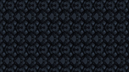 3d illustration. Seamless pattern. Geometric symmetrical ornament.のイラスト素材