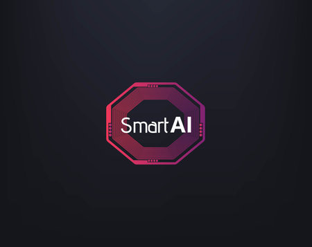 AI-themed logotype. Explore the future of designのイラスト素材