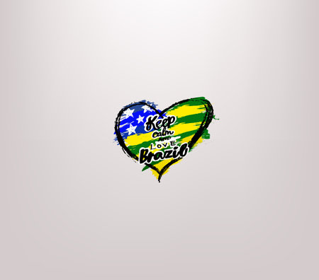 Independence Day of Brazil celebration design. Federative units of Brazil.のイラスト素材