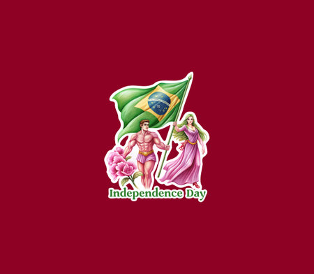 Independence Day of Brazil celebration design.のイラスト素材