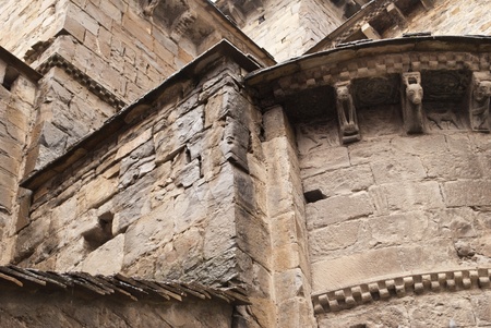 Cathedral of St Peter the Apostle, Jaca  Detail of first Romanesque cathedral built in Aragon, Spainの写真素材