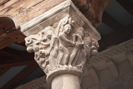 Cathedral of St Peter the Apostle, Jaca  Detail of first Romanesque cathedral built in Aragon, Spain