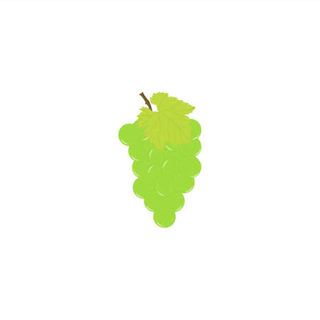 Grape with leaf icon vector templateのイラスト素材