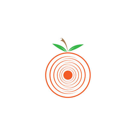 Orange icon Vector illustration templateのイラスト素材