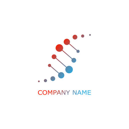 DNA logo design illustration templateのイラスト素材