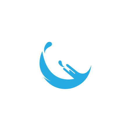 Water wave Logo design vector Templateのイラスト素材