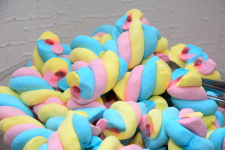 Delicious stuffed marshmallows for a children's party.の写真素材