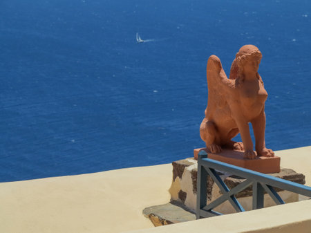 views of the village of Oia in Santoriniの写真素材