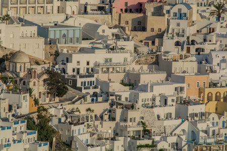 views of the village of Oia in Santoriniの写真素材