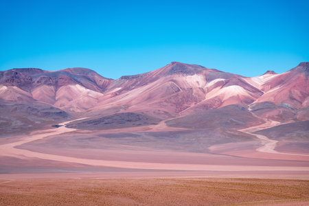 Desert landscape of the bolivian altiplanoの写真素材