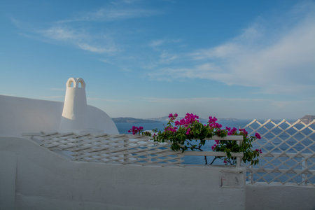 views of the village of Oia in Santoriniの写真素材