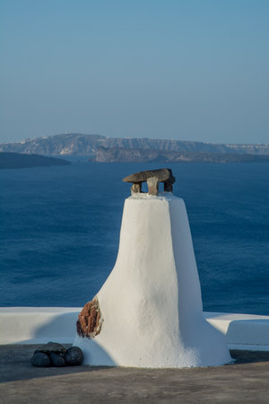 views of the village of Oia in Santoriniの写真素材