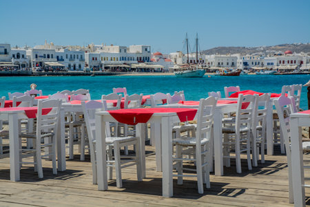 views of the village of Mykonosの写真素材