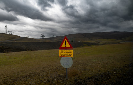 spectacular wild landscape in Icelandの写真素材