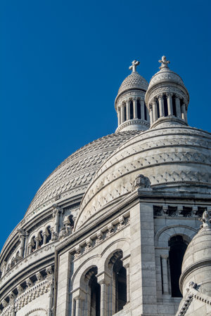 details of the architecture of Sacre Coeur de Parisの写真素材