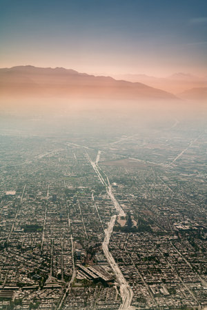 aerial landscape from a plane