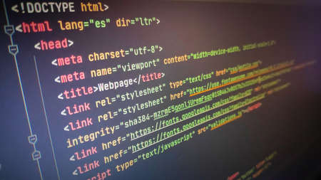 Web development with htmlの写真素材