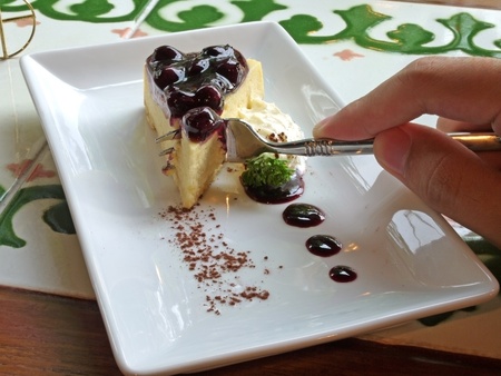 Blueberry cheese cakeの写真素材