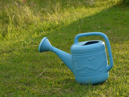 Watering tank on fieldの写真素材