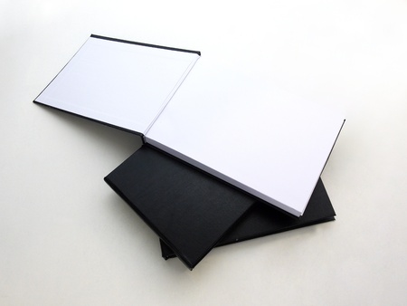 Emty page, book, and equipmentの写真素材
