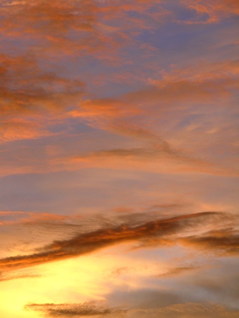 Red sky at twilightの写真素材