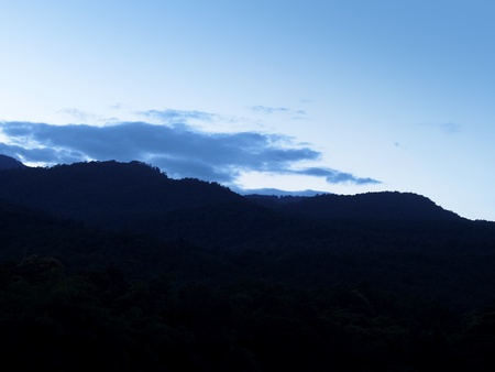Mountain at sunsetの写真素材