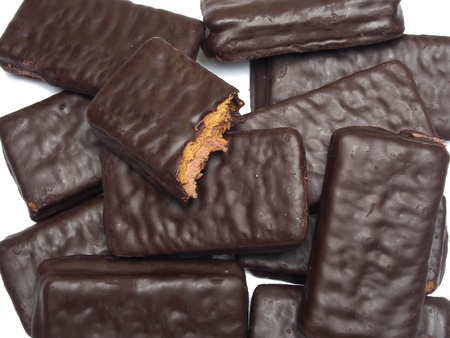 Chocolate sandwich biscuitの写真素材