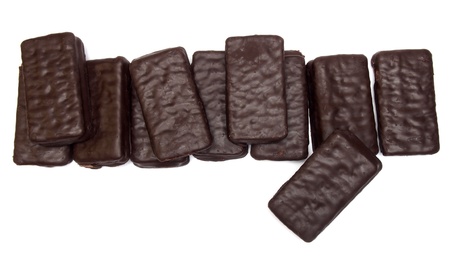 Chocolate sandwich biscuitの写真素材