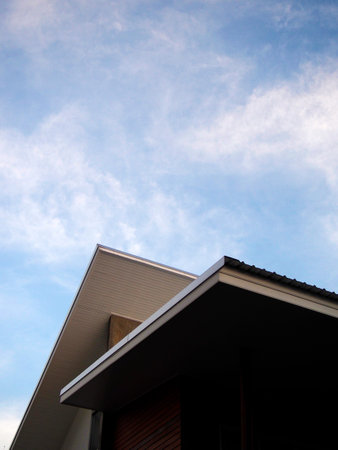 House roof in the sky