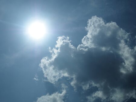 Cloudscape and sunlightの写真素材