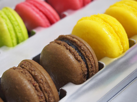 Chocolate Macaronsの写真素材