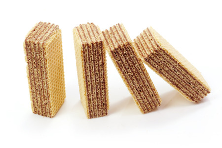 Chocolate Wafer In Isolatedの写真素材