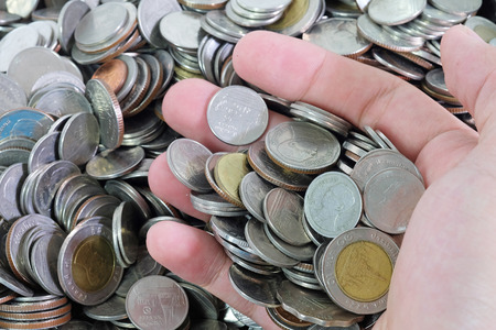 Money in the handの写真素材