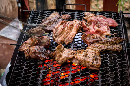 grilled steakの写真素材