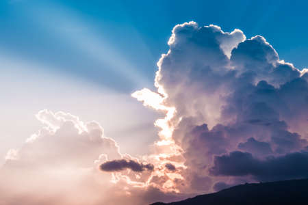 Beautiful rain cloudの写真素材