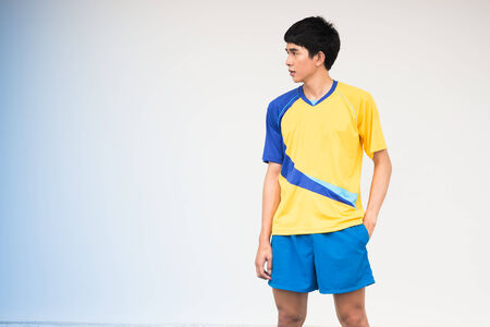 Asian man in sportswareの写真素材