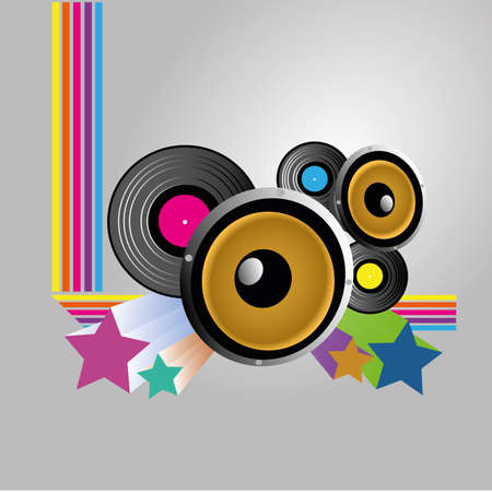 abstract audio icon on gradient gray backgroundのイラスト素材