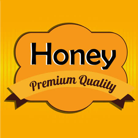 honey label on special orange backgroundのイラスト素材