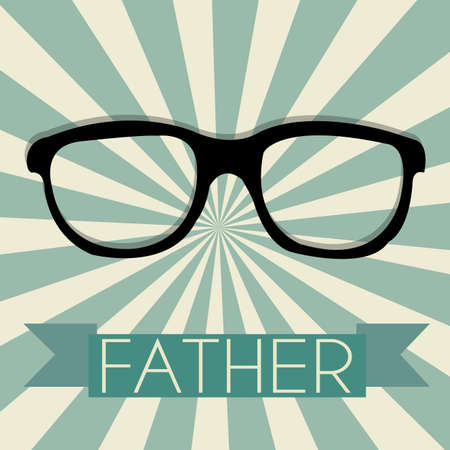 abstract glasses representing Father's day symbol on special backgroundのイラスト素材