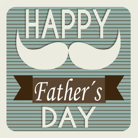 mustache representing a father's day symbol on special father's day cardのイラスト素材
