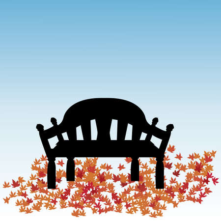 abstract chair silhouette on special blue backgroundのイラスト素材