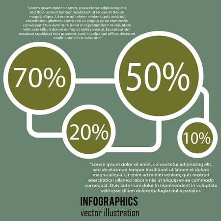 abstract information with text on green backgroundのイラスト素材