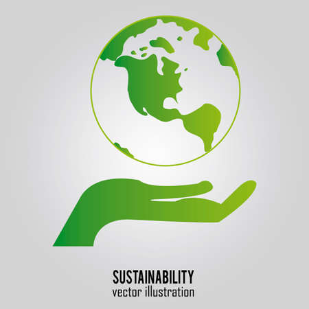 abstract eco symbol on special gray backgroundのイラスト素材