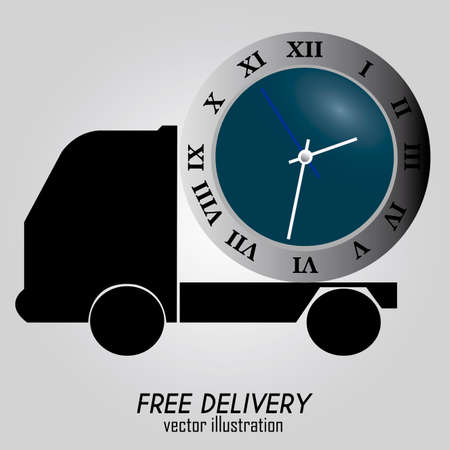 abstract delivery vehicle on special gray backgroundのイラスト素材